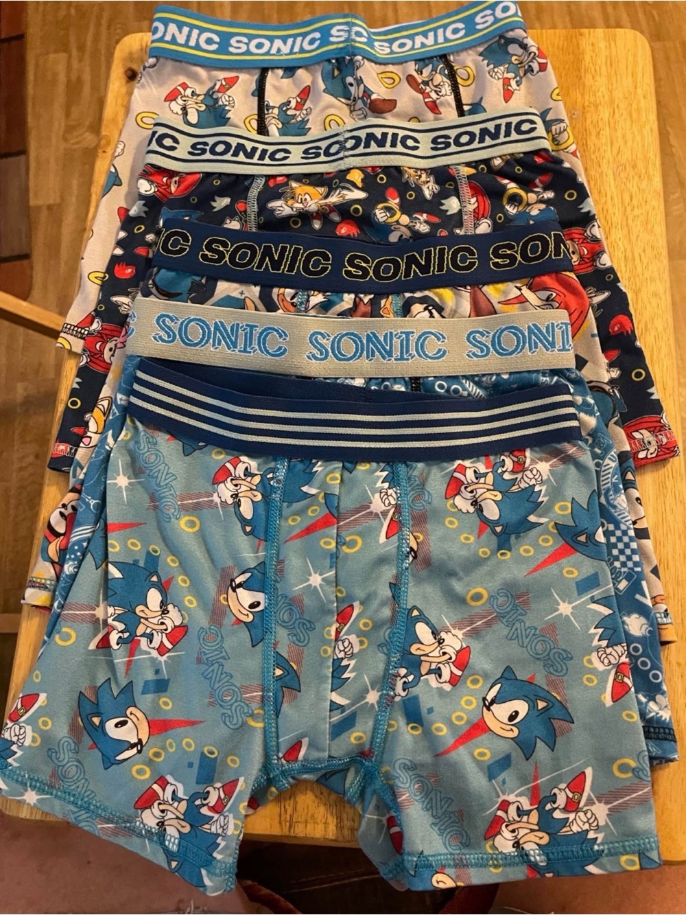5-Pair Sonic the Hedgehog briefs -size 5/6-7